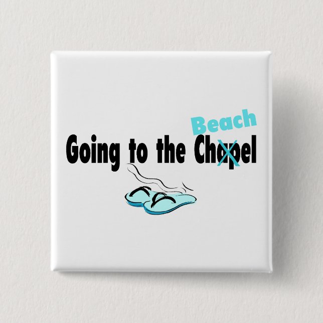 Bóton Quadrado 5.08cm Ir à praia - personalizada (Frente)