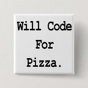 Bóton Quadrado 5.08cm irá codificar para pizza