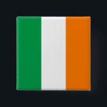 Bóton Quadrado 5.08cm Ireland (Irish) Flag<br><div class="desc">Customizable World Flag Products - Please feel free to add your own text.</div>