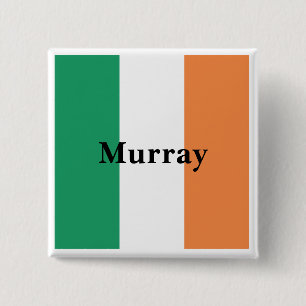 Bóton Quadrado 5.08cm Irish Flag Colors Irish Surname Custom (Cores de s