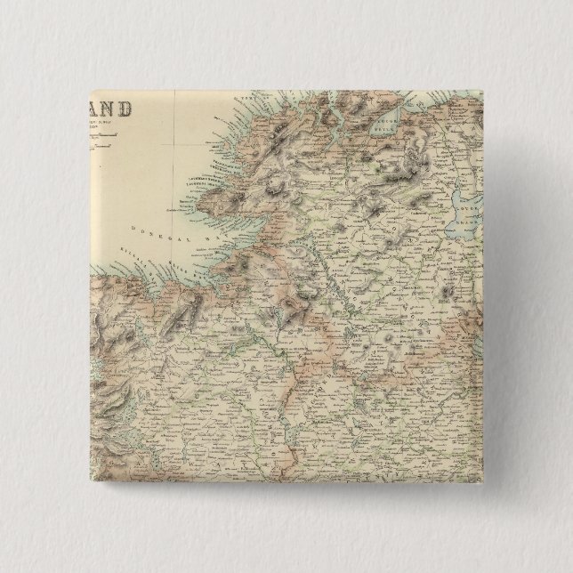 Bóton Quadrado 5.08cm Irlanda 10 (Frente)