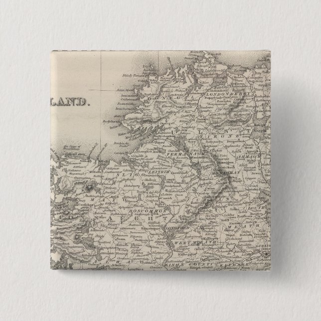 Bóton Quadrado 5.08cm Irlanda 14 (Frente)