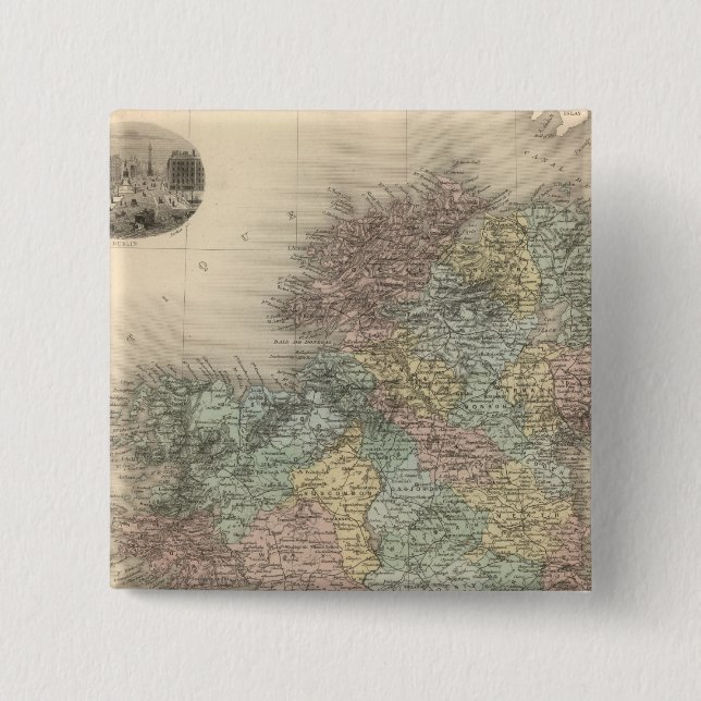 Bóton Quadrado 5.08cm Irlanda 7 (Frente)