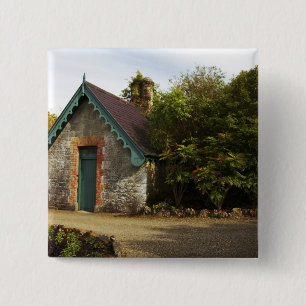 Bóton Quadrado 5.08cm Irlanda, o jardim murado do Castelo Dromoland