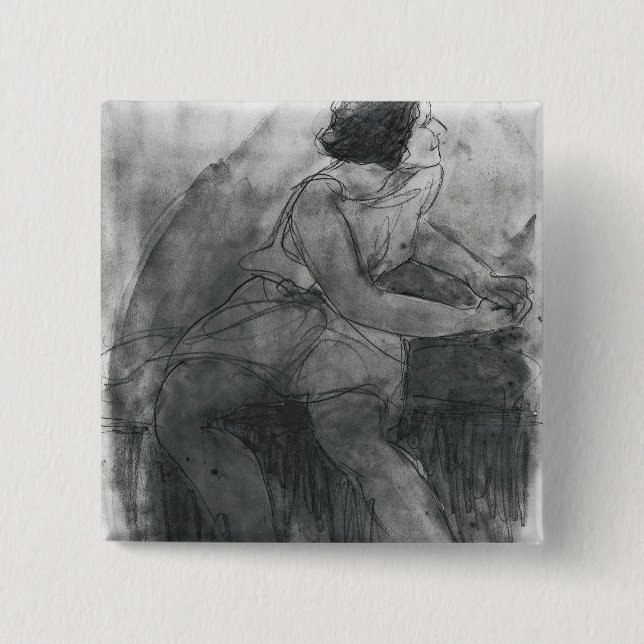 Bóton Quadrado 5.08cm Isadora Duncan (Frente)