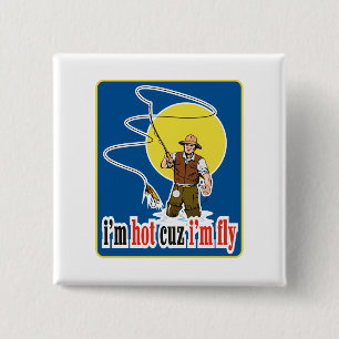 Bóton Quadrado 5.08cm isca de pesca do pescador da mosca