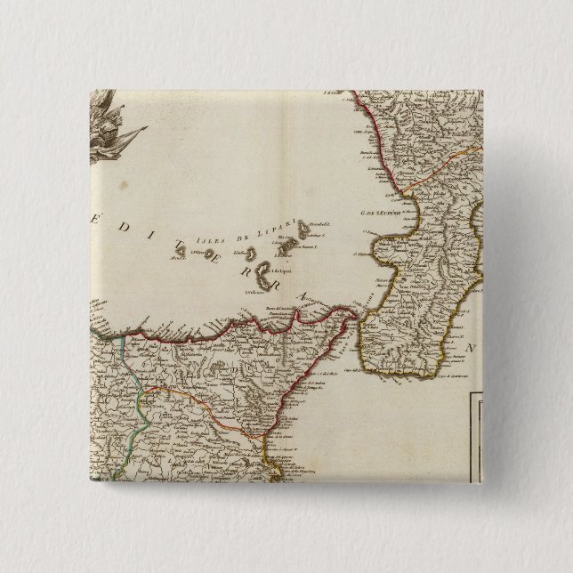 Bóton Quadrado 5.08cm Itália 25 (Frente)