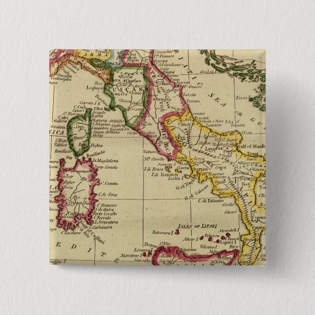 Bóton Quadrado 5.08cm Itália 3 (Frente)