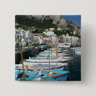 Bóton Quadrado 5.08cm ITÁLIA, Campânia, (Baía de Nápoles), CAPRI: Marina