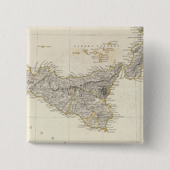 Bóton Quadrado 5.08cm Itália III (Frente)