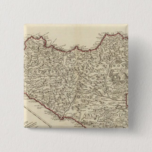 Bóton Quadrado 5.08cm Itália, Malta (Frente)