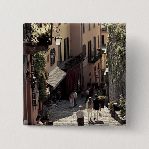 Bóton Quadrado 5.08cm Itália, Província de Como, Bellagio. Salita 2