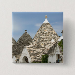 Bóton Quadrado 5.08cm Itália, Puglia, Alberobello, Terra dei Trulli,
