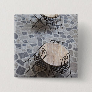 Bóton Quadrado 5.08cm Itália, Sardenha, Castelsardo. Mesas de café.