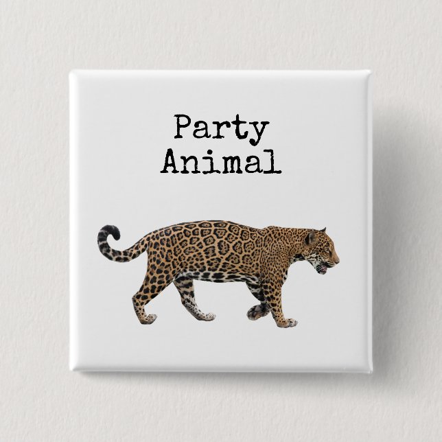 Bóton Quadrado 5.08cm Jaguar (Frente)