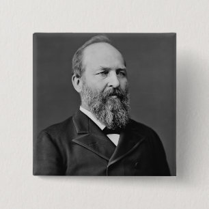 Bóton Quadrado 5.08cm James A. Garfield