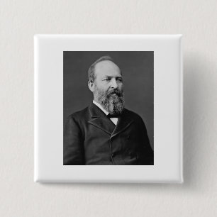 Bóton Quadrado 5.08cm James Garfield 20 Presidente