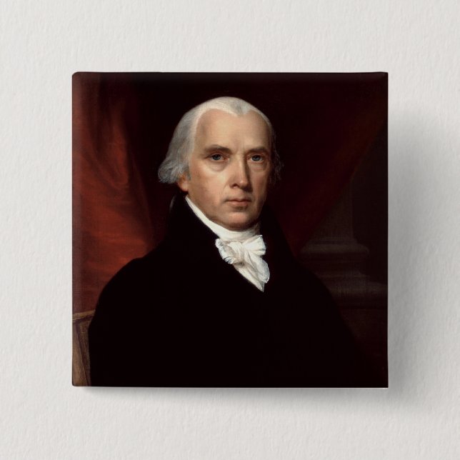 Bóton Quadrado 5.08cm James Madison (Frente)