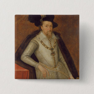 Bóton Quadrado 5.08cm James mim de Inglaterra, e VI de Scotland