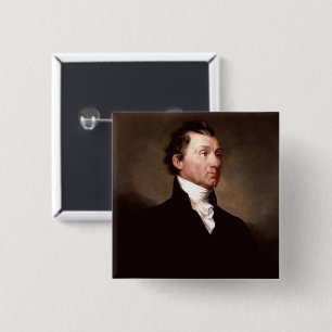 Bóton Quadrado 5.08cm James Monroe Portrait, Presidente Anteamericano