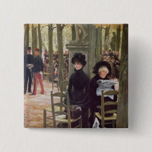 Bóton Quadrado 5.08cm James Tissot   sem um dote, 1883-5