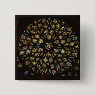 Bóton Quadrado 5.08cm Janela cor-de-rosa acima da porta ocidental, com