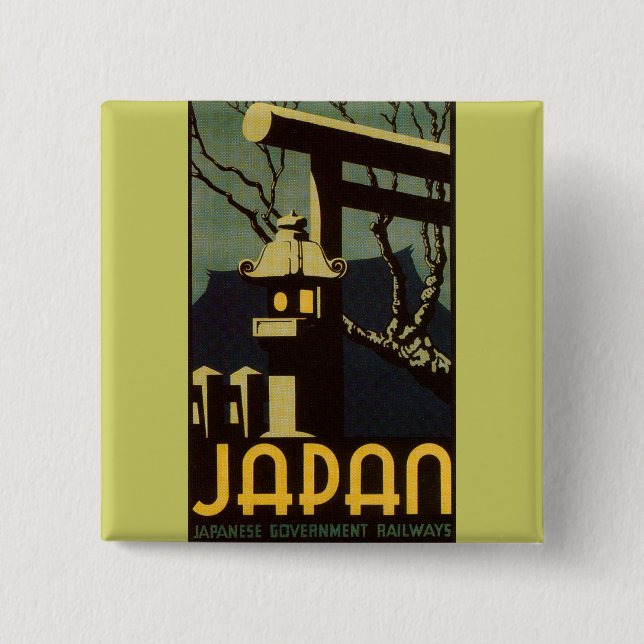 Bóton Quadrado 5.08cm Japão (Frente)