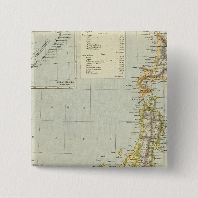 Bóton Quadrado 5.08cm Japão 7 (Frente)