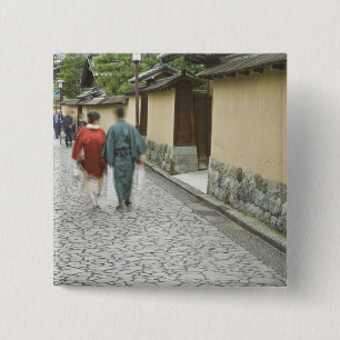 Bóton Quadrado 5.08cm Japão, Ishikawa, Kanazawa, Distrito Buke Yashiki