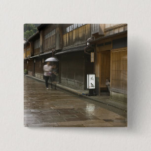 Bóton Quadrado 5.08cm Japão, Ishikawa, Kanazawa, Higashi Chaya