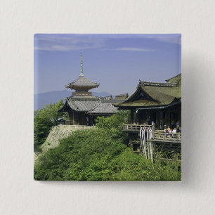 Bóton Quadrado 5.08cm Japão, Quioto, A Vista do Templo Kiyomizu