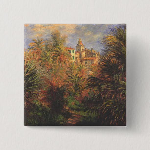 Bóton Quadrado 5.08cm Jardim de Bordighera - Claude Monet - c1900