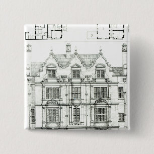 Bóton Quadrado 5.08cm Jardins de Ennismore, Kensington sul