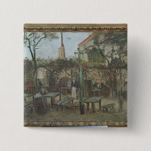 Bóton Quadrado 5.08cm Jardins do prazer de Vincent van Gogh em
