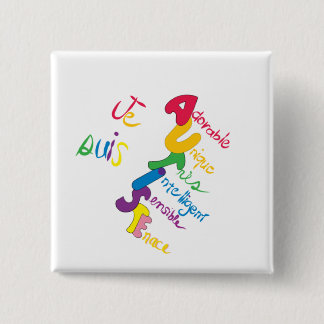 Bóton Quadrado 5.08cm Je Suis Autiste