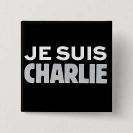 Bóton Quadrado 5.08cm Je Suis Charlie