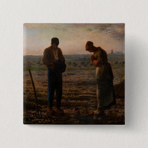 Bóton Quadrado 5.08cm Jean-Francois Millet - Angelus