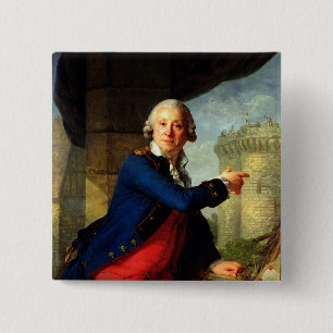 Bóton Quadrado 5.08cm Jean-Henri Cavaleiro de Latude, 1789