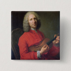 Bóton Quadrado 5.08cm Jean-Philippe Rameau com um violino