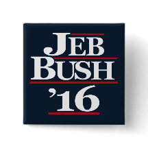 Jeb Bush 2016 botões da campanha