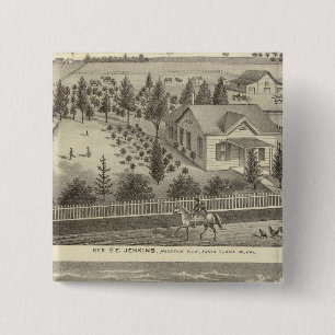 Bóton Quadrado 5.08cm Jenkins, residências de Snyder