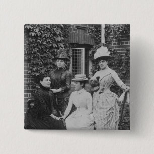 Bóton Quadrado 5.08cm Jennie Jerome, senhora mais atrasada Randolph