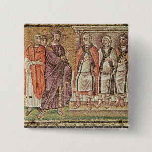 Bóton Quadrado 5.08cm Jesus antes de Caiphus