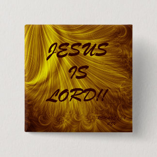 BÓTON QUADRADO 5.08CM JESUS É SENHOR!! … BOTÕES RELIGIOSOS