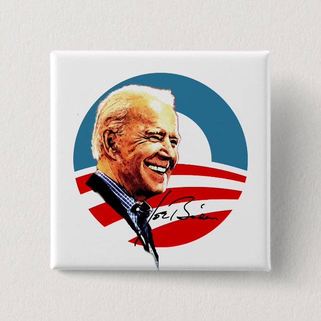 Bóton Quadrado 5.08cm Joe Biden 2020 (Frente)
