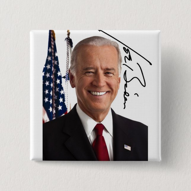 Bóton Quadrado 5.08cm Joe Biden Button (Frente)