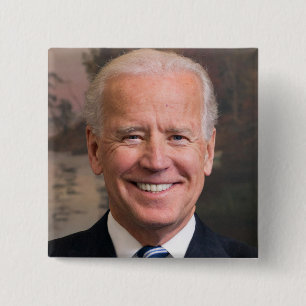 Bóton Quadrado 5.08cm Joe Biden Foto Retrato