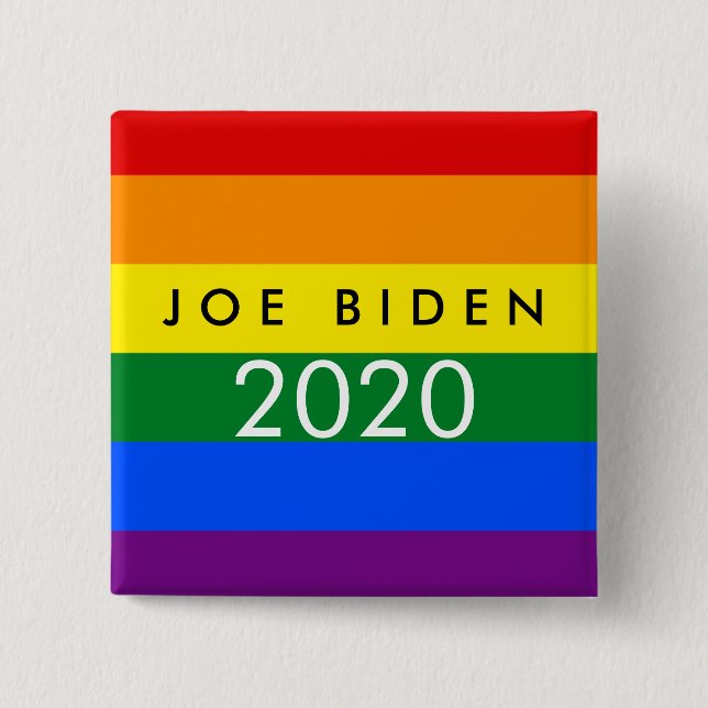 Bóton Quadrado 5.08cm Joe Biden para presidente 2020 (Frente)
