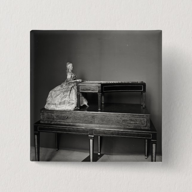 Bóton Quadrado 5.08cm Jogador do Dulcimer (Frente)