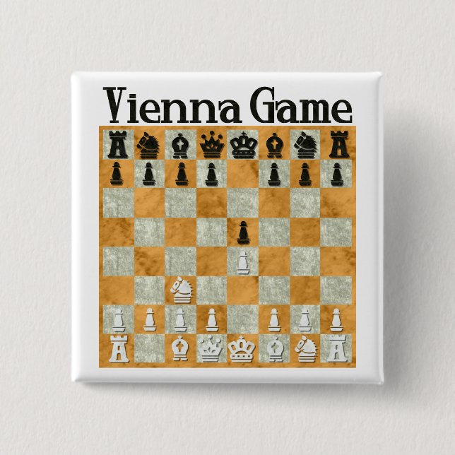 Bóton Quadrado 5.08cm Jogo de Viena (Frente)